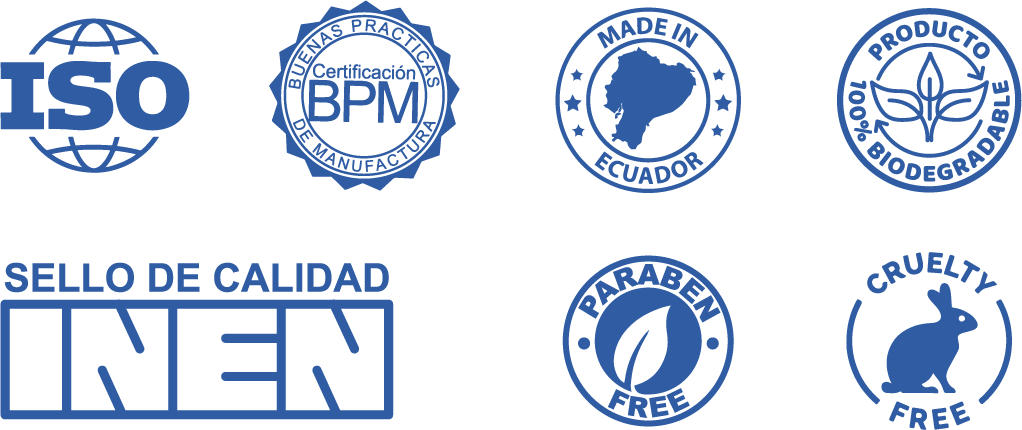 certificaciones ISO BPM INEN PARABEN